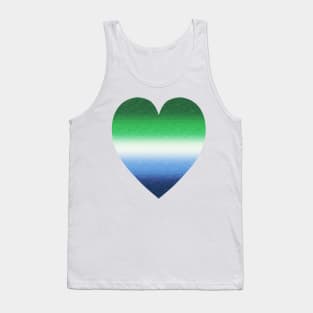 Gradient Gay Male Pride Heart Tank Top